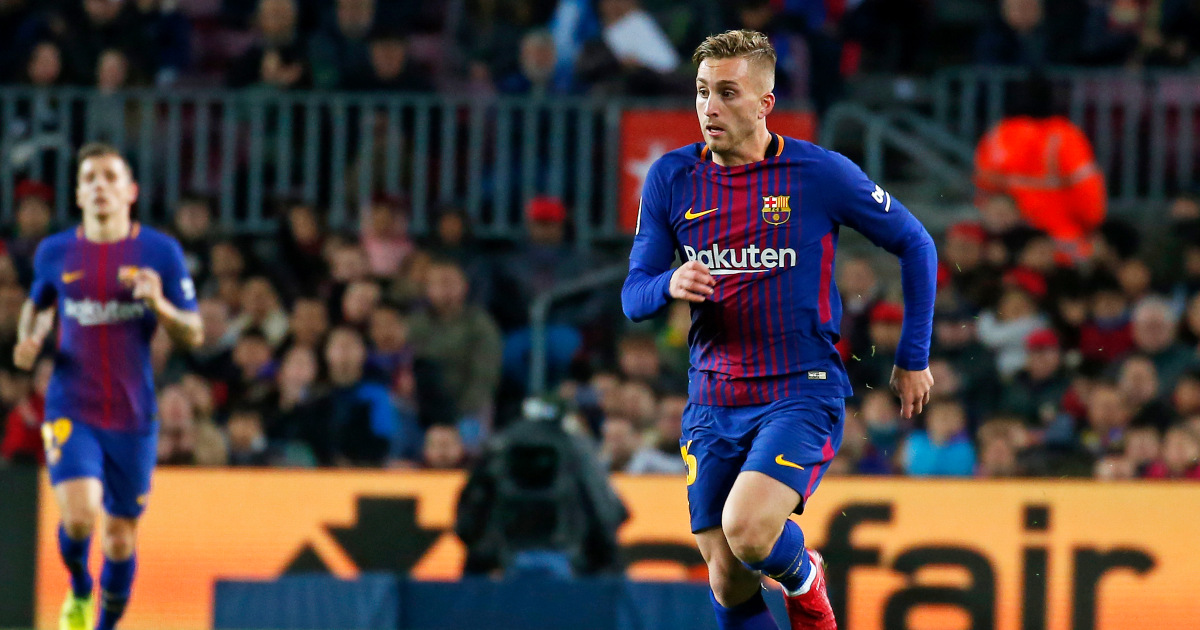 Gerard Deulofeu playing for Barcelona against Real Murcia in the Copa del Rey, Nou Camp 29 November 2017.