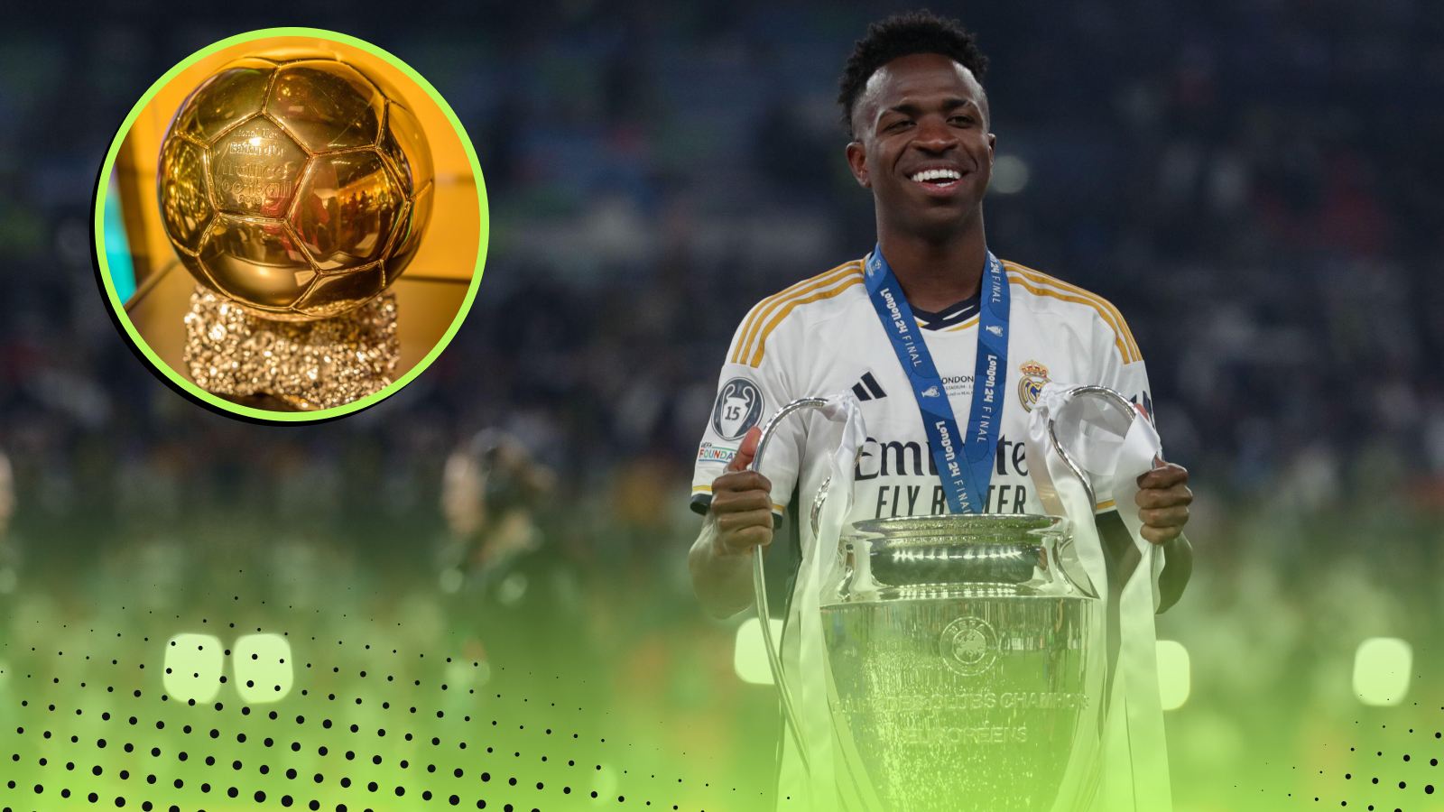 Vinicius Junior Ballon d'Or 2024 Real Madrid goals assists trophies